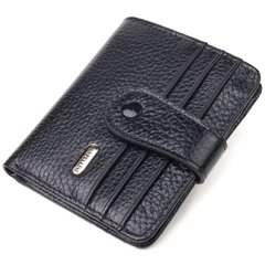 Стильний гаманець із натуральної зернистої шкіри CANPELLINI 21688 Чорний