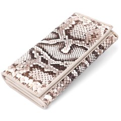 Чудовий жіночий гаманець Snake Leather sale_14994 Бежевий