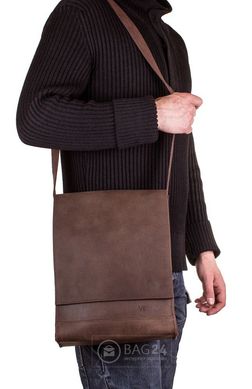 Оригинальная мужская сумка из качественной кожи MIS MS4253, Коричневый