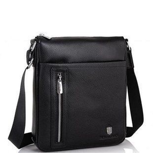 Мессенджер мужской кожаный на плечо Royal Bag RB-17629A Черный