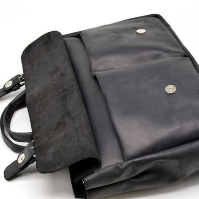 Чоловіча шкіряна сумка RA-7107-1md TARWA, вичинки crazy horse Чорний