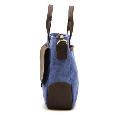 Мужская сумка из канвас и лошадиной кожи TARWA RKc-3990-3md синий Коричневый