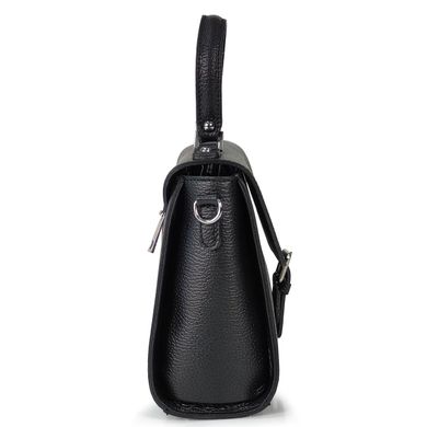Женская средняя черная кожаная сумка с ручкой Grays F-FL-BB-4471A Черный