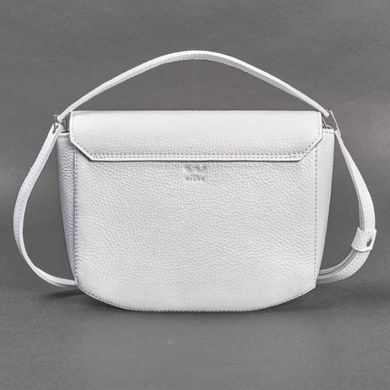 Жіноча шкіряна міні-сумка Eve біла флотар Blanknote TW-Iv-white-flo