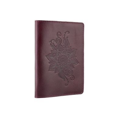 Оригинальная фиолетовая дизайнерская кожаная обложка для паспорта ручной работы с отделом для ID документов