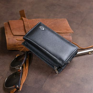 Горизонтальне портмоне зі шкіри унісекс на магніті ST Leather 19331 Чорне