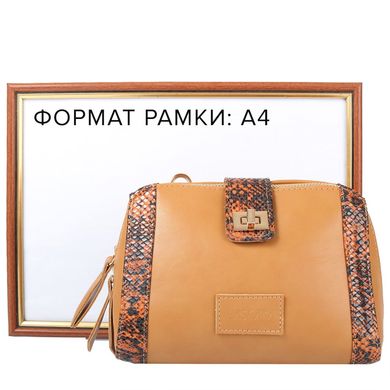Жіноча сумка з якісного шкірозамінника LASKARA (Ласкара) LK-20288-camel Коричневий