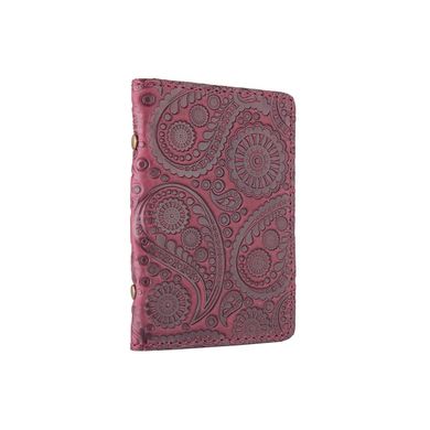 Дизайнерская кожаная обложка-органайзер для ID паспорта и других документов фиолетового цвета, коллекция "Buta Art"