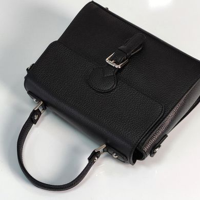 Женская средняя черная кожаная сумка с ручкой Grays F-FL-BB-4471A Черный