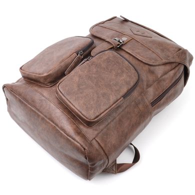 Добротный рюкзак из эко-кожи Vintage sale_15001 Коричневый