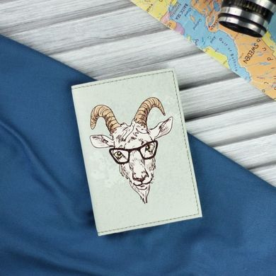 Обкладинка для паспорта Hipster goat + блокнотик Blanknote BN-OP-KZ-41