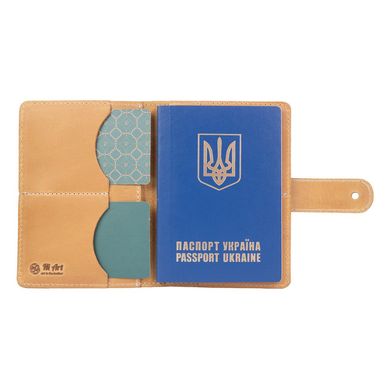 Кожаное портмоне для паспорта / ID документов HiArt PB-03S/1 Shabby Honey