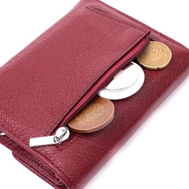 Кожаный женский кошелек с монетницей ST Leather 19480 Бордовый