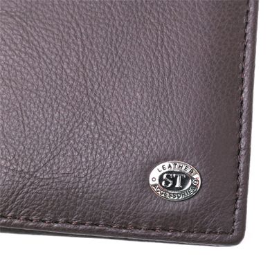 Чоловічий купюрник ST Leather 18368 (ST148) функціональний Коричневий