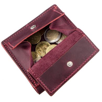 Оригинальное портмоне женское с накладной монетницей GRANDE PELLE 11225 Бордовое