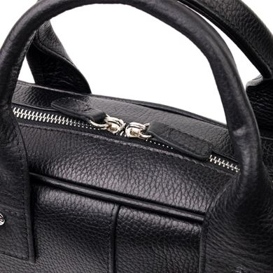Міцна сумка-портфель із зернистої шкіри KARYA 20872 Чорний