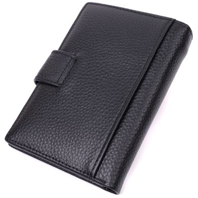 Вертикальний чоловічий гаманець із блоком для пластикових карток з натуральної шкіри Vintage sale_15062 Чорний