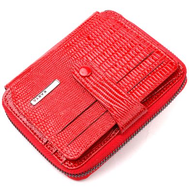 Чудовий гаманець із натуральної фактурної шкіри KARYA 20972 Червоний