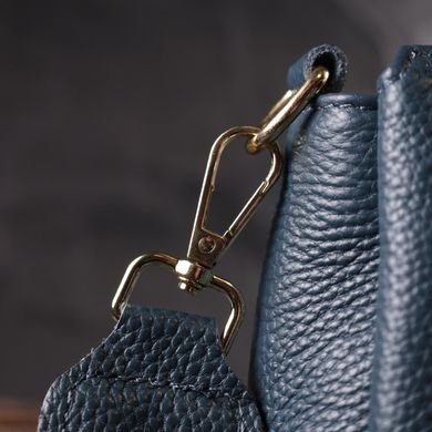 Жіноча практична сумка через плече з натуральної шкіри Vintage 22287 Синя