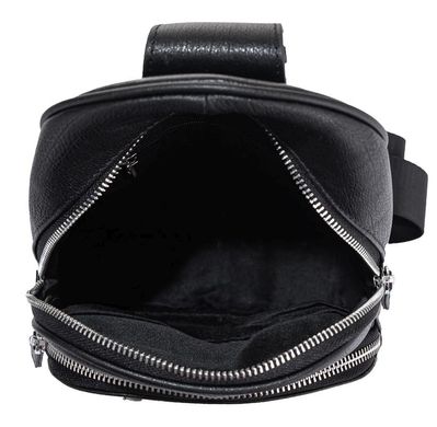 Чоловічий шкіряний рюкзак на одне плече Tiding Bag SM8-811A Чорний