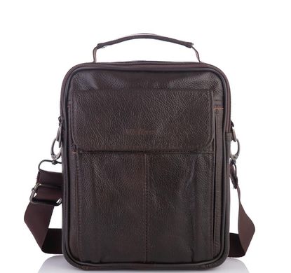 Чоловіча шкіряна сумка-барсетка коричнева HD Leather NM24-1079C Коричневий