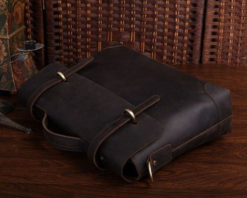 Мужской кожаный портфель TIDING BAG 7082R-1 Коричневый