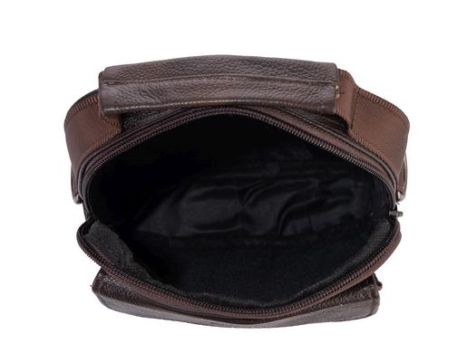 Мужская кожаная сумка-барсетка коричневая HD Leather NM24-1079C Коричневый