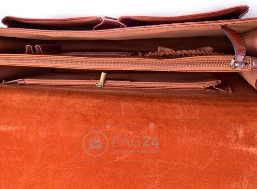 Вместительный кожаный мужской портфель коричневого цвета ETERNO ET01A-brown, Коричневый