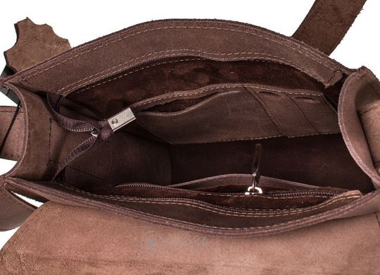 Оригінальна чоловіча сумка з якісної шкіри MIS MS4253, Коричневий