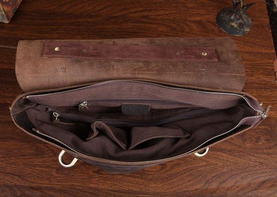 Мужской кожаный портфель TIDING BAG 7082R-1 Коричневый