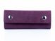 Оригінальна фіолетова шкіряна ключниця з кріпленням на карабіні