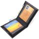 Елегантний гаманець для чоловіків у два складення з натуральної фактурної шкіри CANPELLINI 21587 Чорний