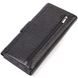 Интересное вертикальное мужское портмоне из натуральной крупнозернистой кожи CANPELLINI 21838 Черное