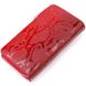 Яскраве жіноче портмоне з лакованої фактурної шкіри KARYA 21428 Червоний