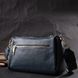 Женская практичная сумка через плече из натуральной кожи Vintage 22287 Синяя