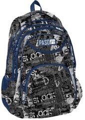 Рюкзак молодежный PASO, Польша 19L серый с синим