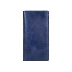Зносостійкий блакитний шкіряний гаманець на 14 карт