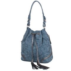 Жіноча сумка з якісного шкірозамінника LASKARA (Ласкарєв) LK10194-blue Синій