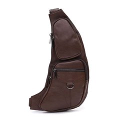 Мужской кожаный рюкзак через плечо Keizer K13761br-brown