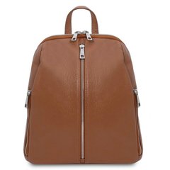 Женский рюкзак кожаный мягкий Tuscany TL141982 (Коньяк)