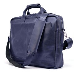 Мужская сумка для ноутбука 17" из натуральной кожи TARWA RK-1019-4lx Синий