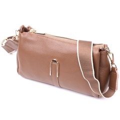 Жіноча стильна сумка через плече з натуральної шкіри Vintage 22288 Бежева