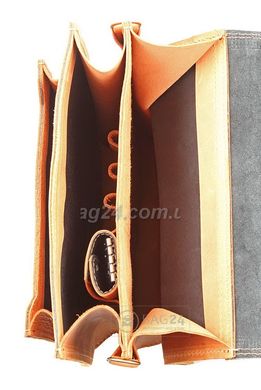 Вместительная барсетка-портфель из винтажной кожи 12183