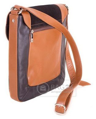 Небольшая женская сумка-планшет из кожи PEKOTOF Pek47-13-3, Черный