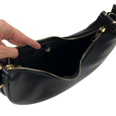Стильна напівкругла сумка жіноча Firenze Italy F-IT-5843A Чорний