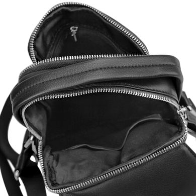 Мужская кожаная сумка на плечо черная Tiding Bag SM8-009A Черный