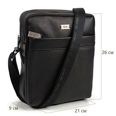 Мужская сумка через плечо натуральная кожа Ricardo Pruno RP-F-A25F-9748A Черный