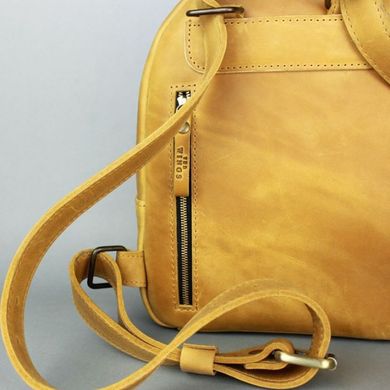 Натуральный кожаный рюкзак Groove S желтый винтажный Blanknote TW-Groove-S-yell-crz