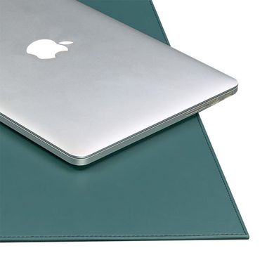 Накладка на стол руководителя - Натуральный кожаный бювар 1.0 Зеленый Blanknote BN-BV-1-malachite