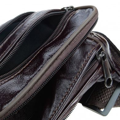 Чоловіча шкіряна сумка на пояс Borsa Leather 1t167m-brown